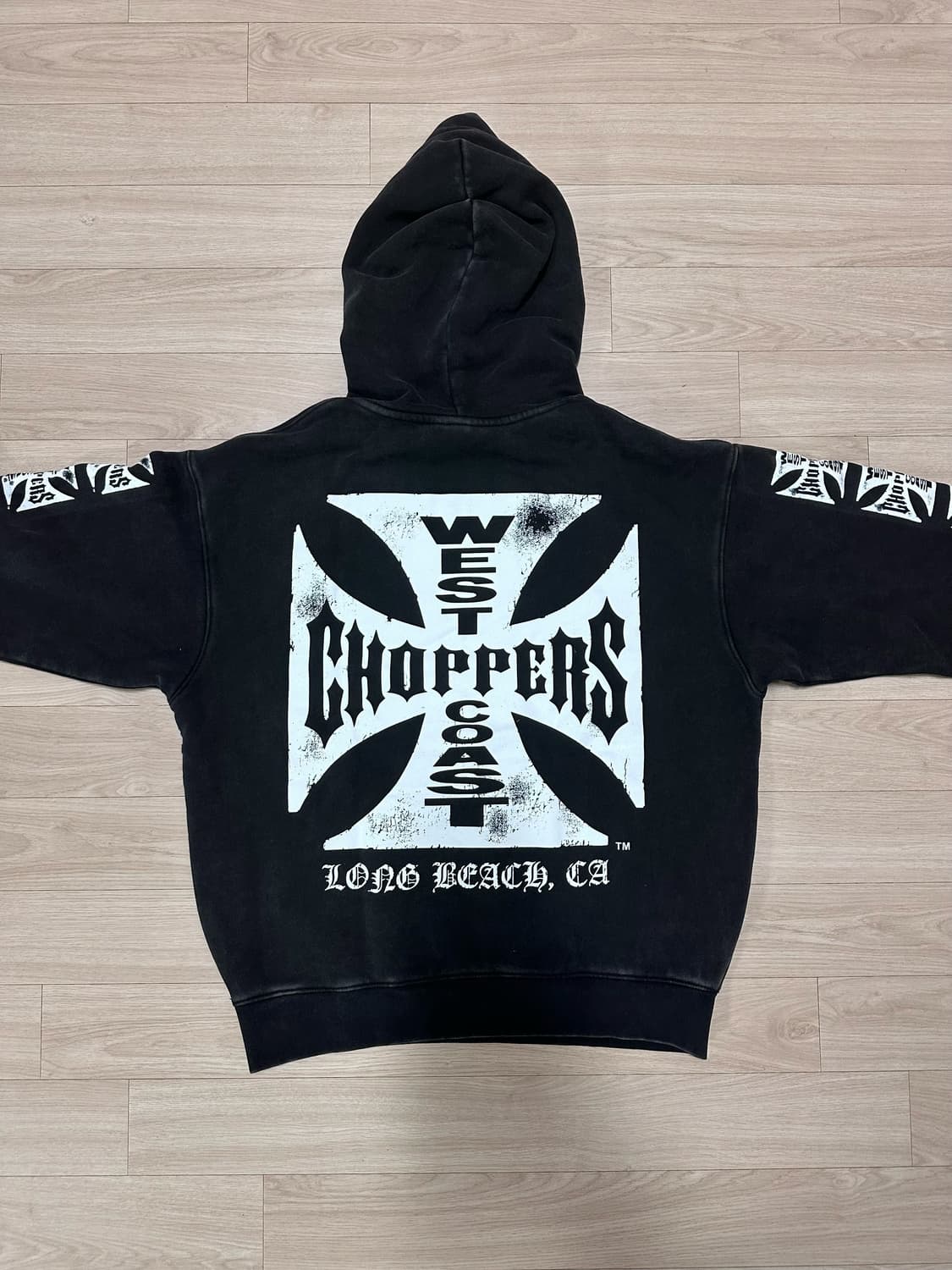 West Coast Choppers 웨스트코스 차퍼스 후드 블랙 M 상품이미지2