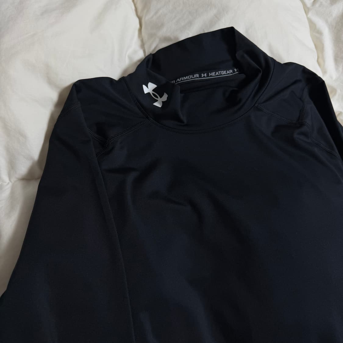 (XL) 언더아머 히트기어 컴프레션 긴팔티 블랙 상품이미지2