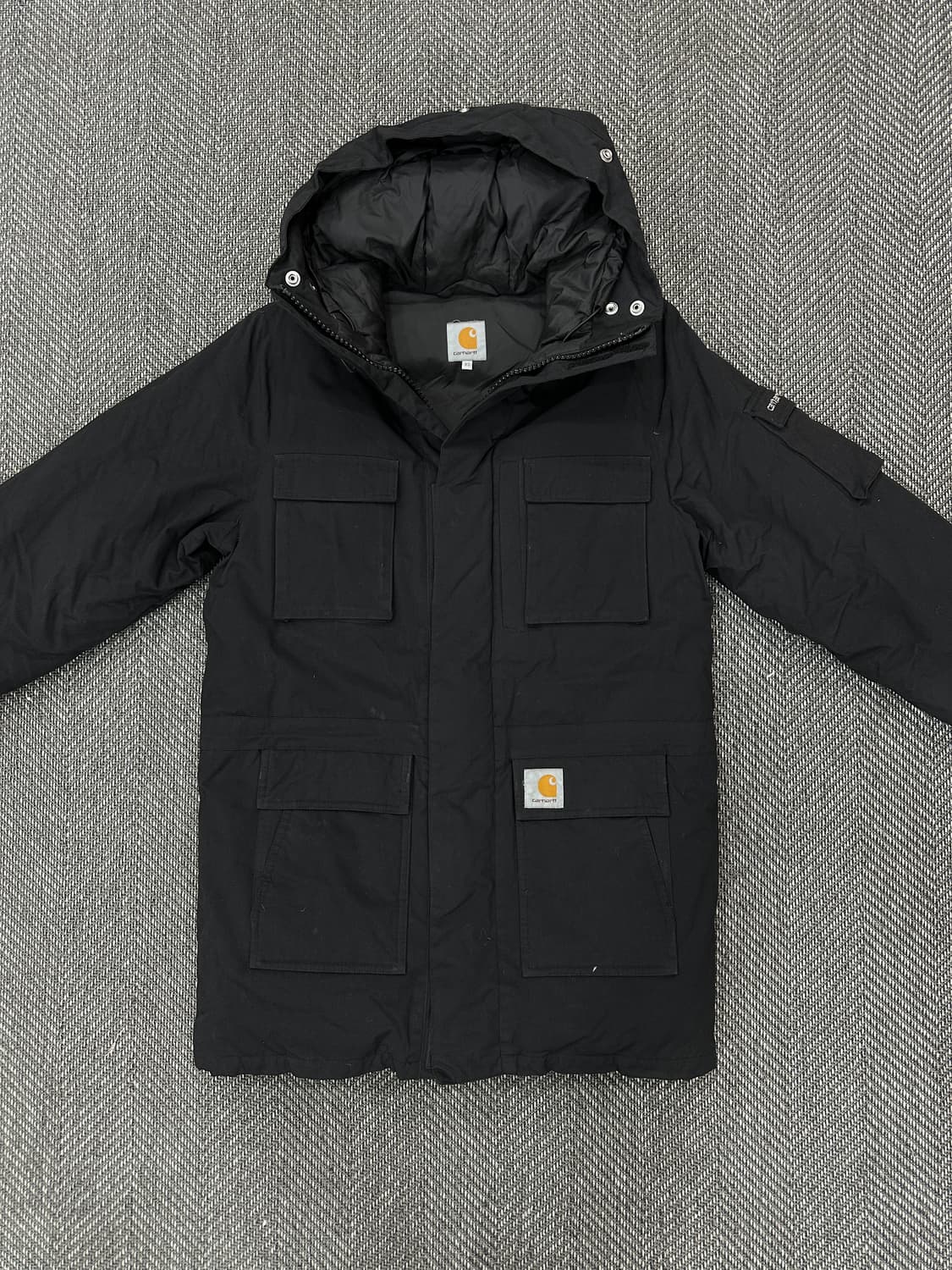 칼하트 WIP 봄버 자켓 파카 블랙 상품이미지2