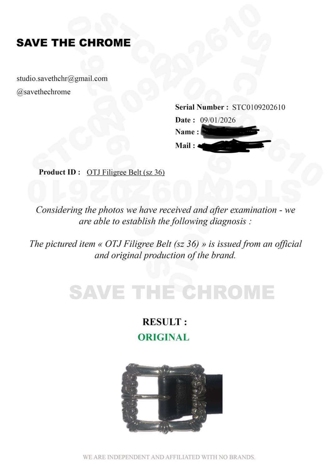 [36] 크롬하츠 필리그리 벨트 상품이미지4