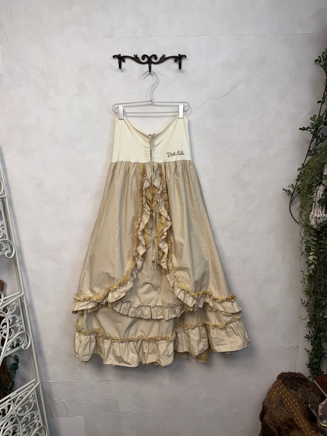 Vitalita beige fairy lace cotton ops 상품이미지3