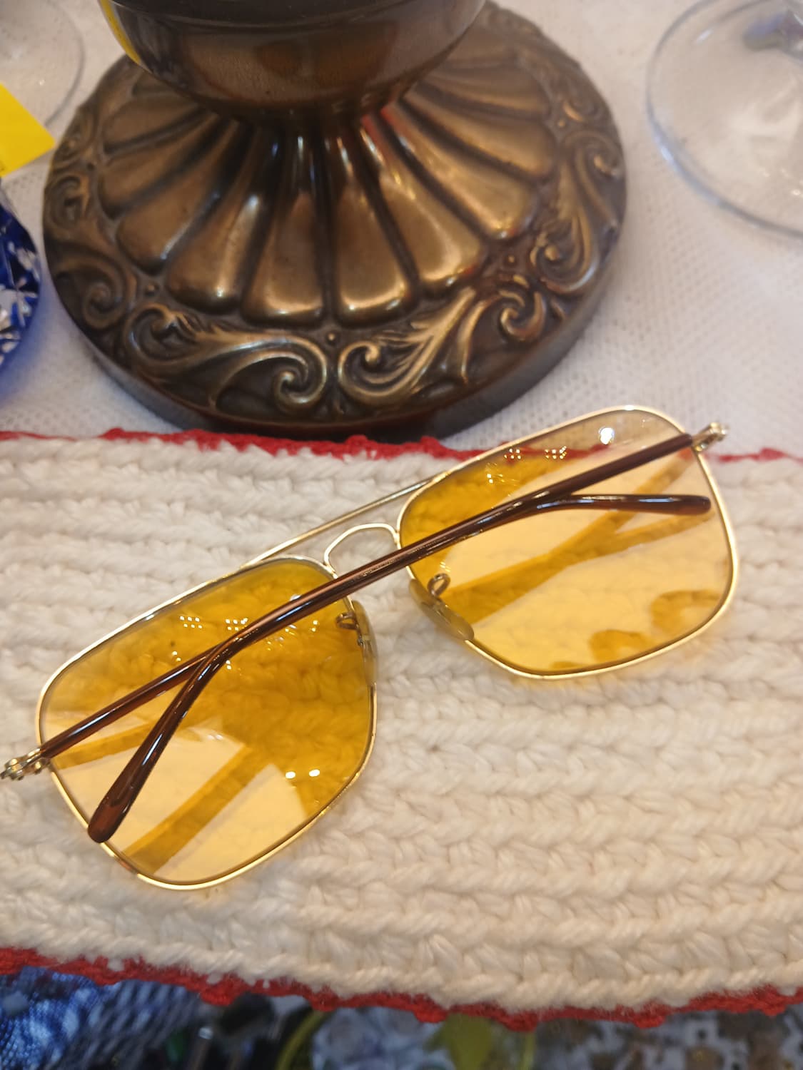 빈티지 바슈롬 레이밴 B&L RAY-BAN USA 옐로우 보잉 선글라스 상품이미지2