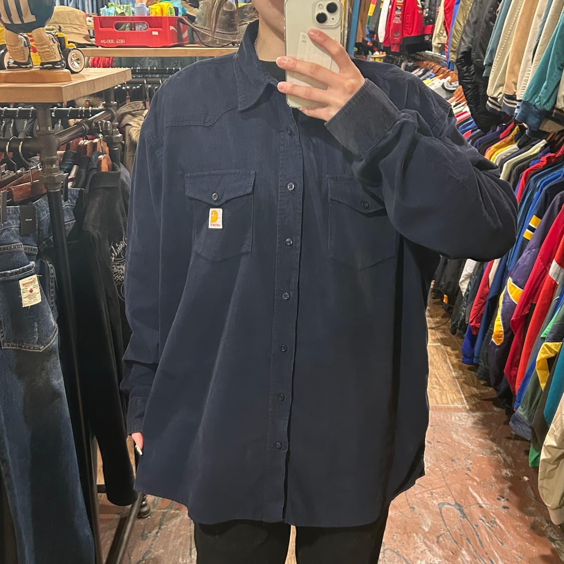 [HI] 칼하트 코듀로이 긴팔셔츠 네이비 상품이미지2