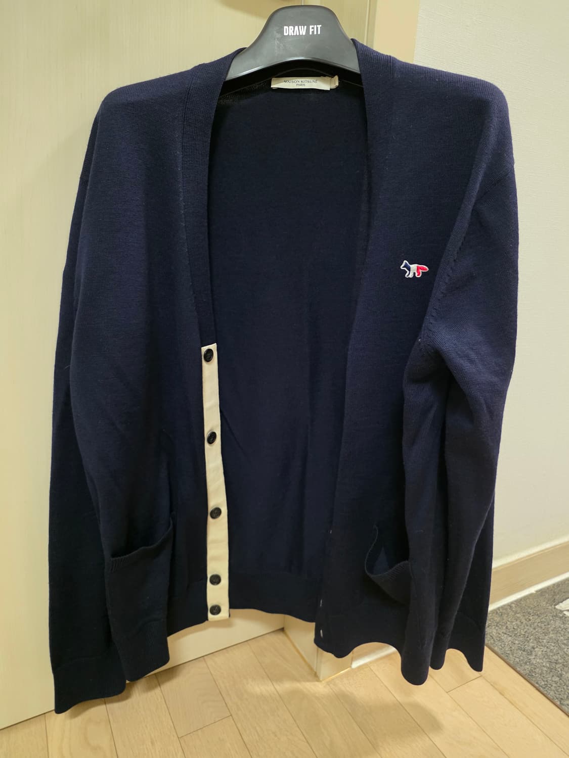 (xxl)메종키츠네 트리컬러 폭스 가디건 상품이미지1