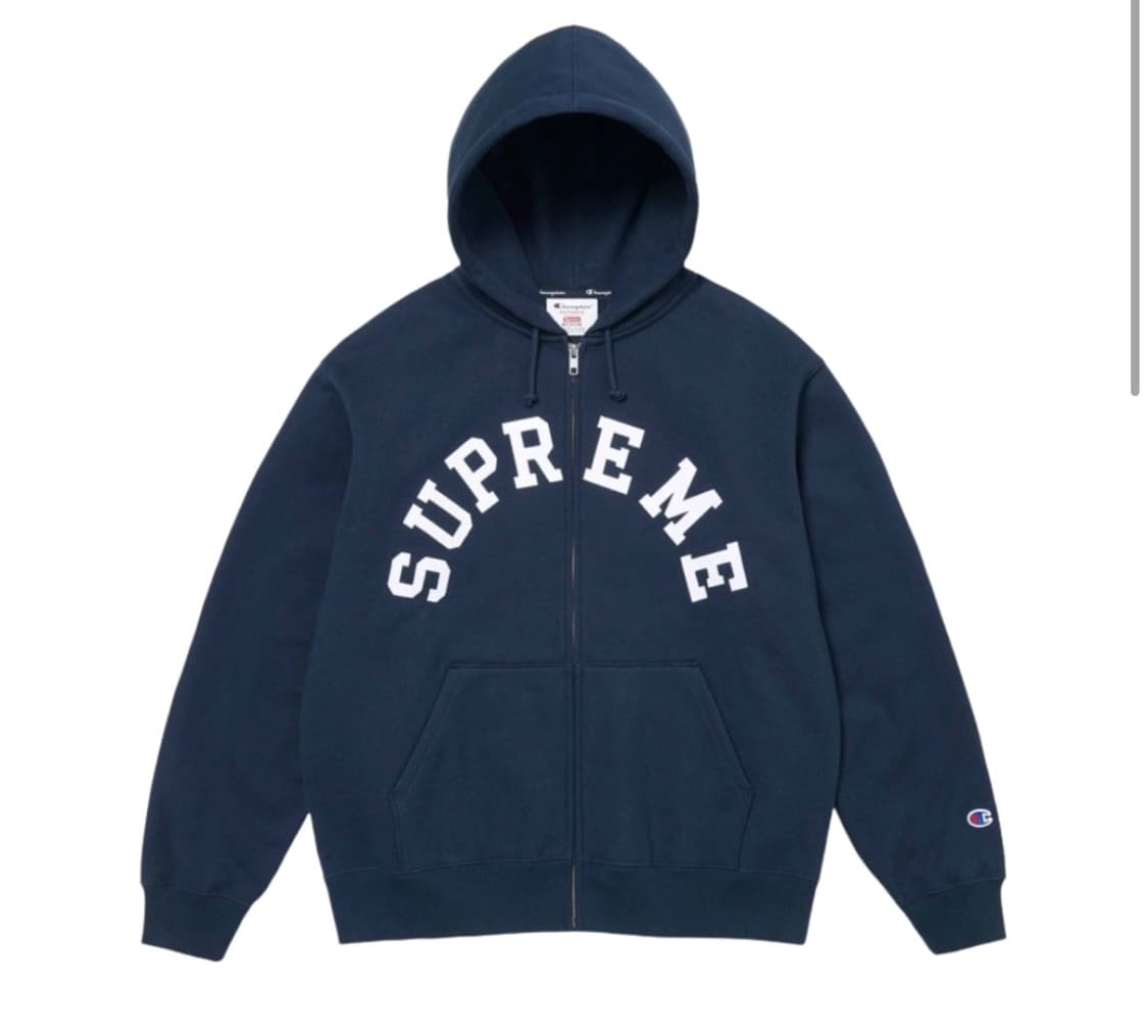 슈프림 x 챔피온 후드집업 L사이즈 상품이미지1