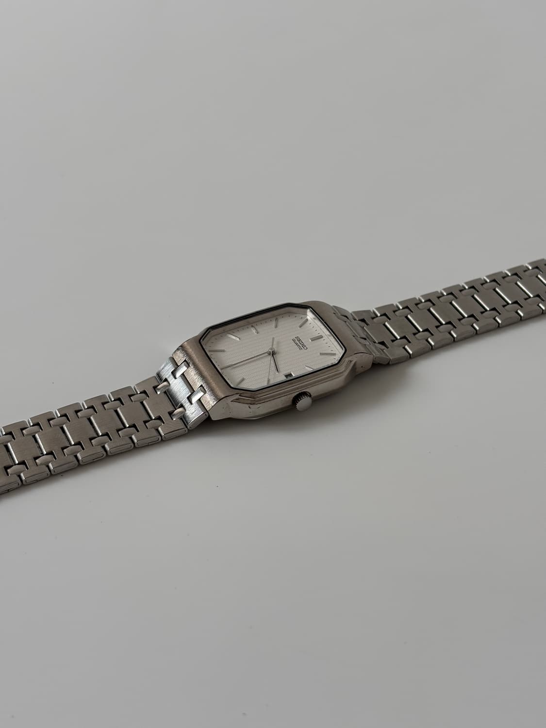 세이코 1980년대 실버 스퀘어 쿼츠 남성 상품이미지6