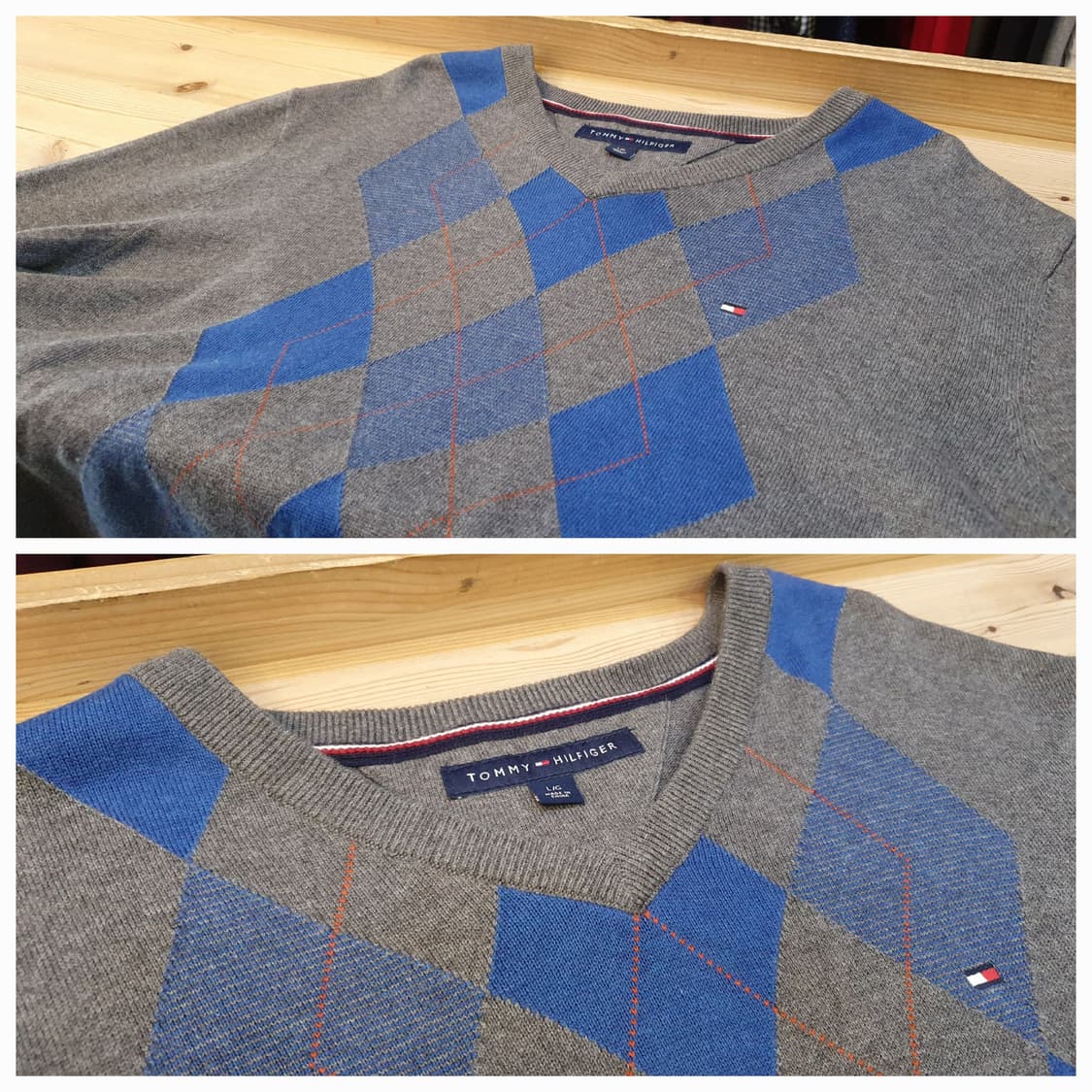 (새상품)105.타미 브이넥 니트 상품이미지3