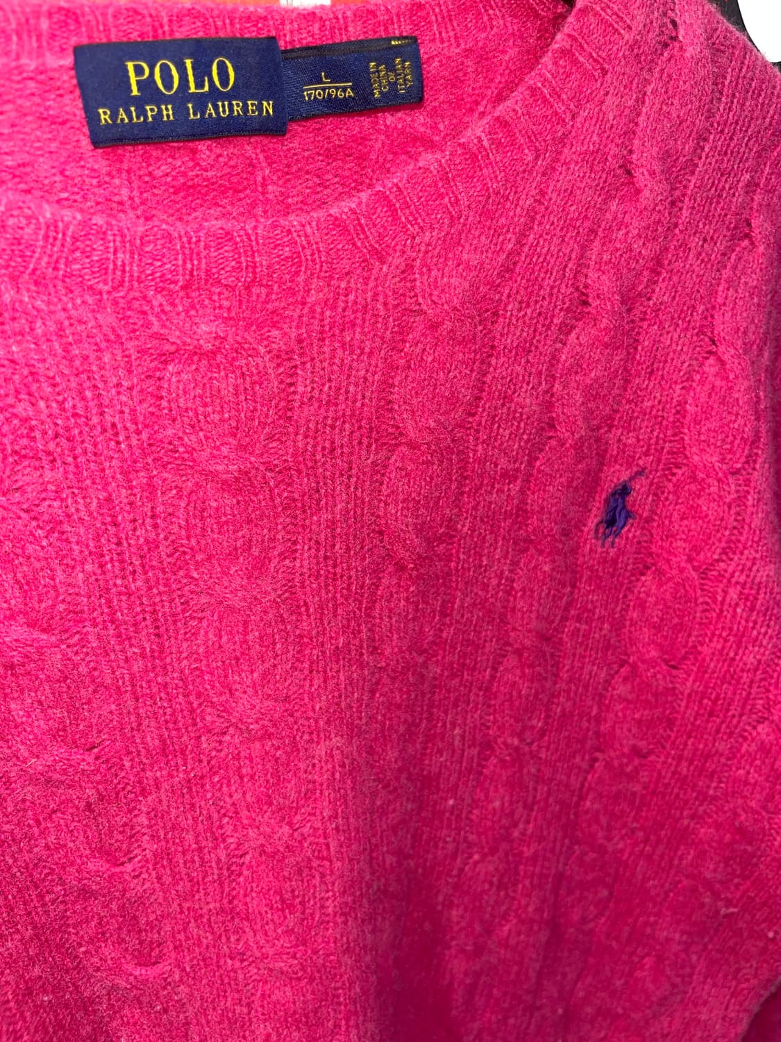 폴로 핫핑크 니트 상품이미지3