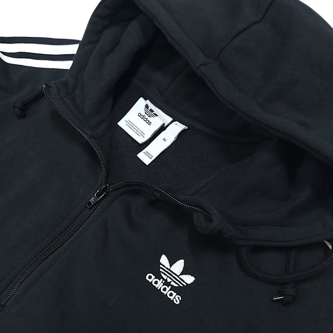 [M] 아디다스 블랙 오리지널 3S 하프집업 기모 후드 아노락 상품이미지7
