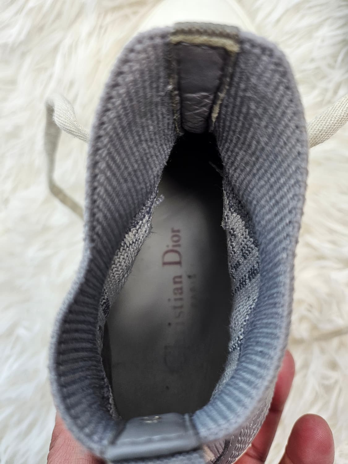 디올 오블리크 하이탑 스니커즈 그레이 35 상품이미지5