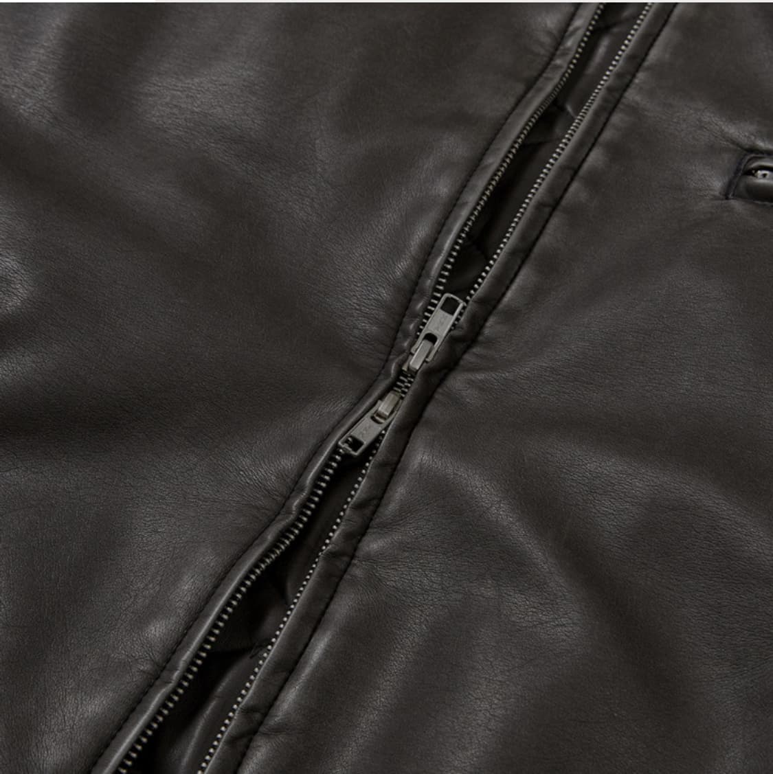 엠엠아이씨 인서트 레더 봄버 블랙 상품이미지3