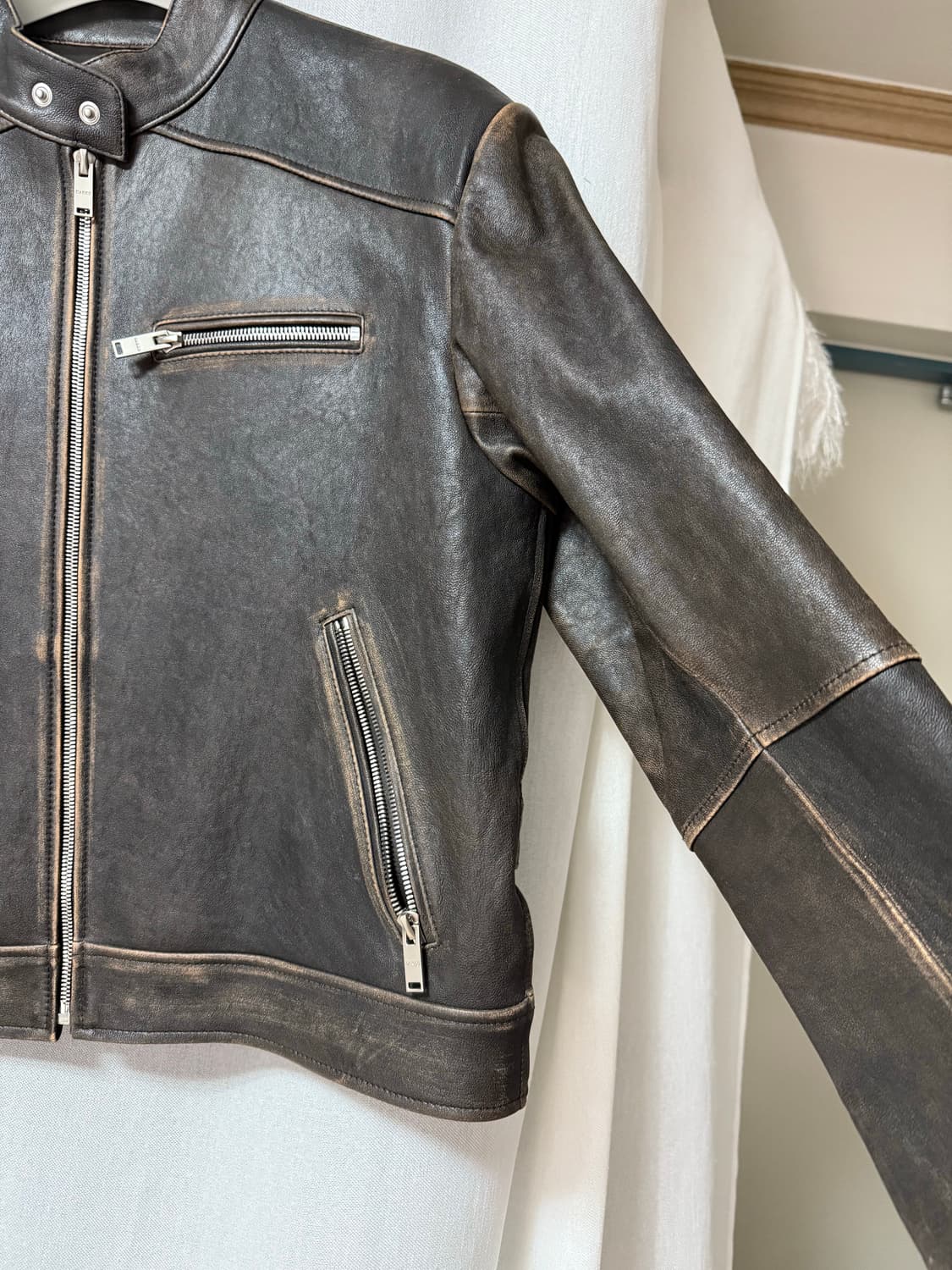 데어드 램스킨 워시드 레더자켓 상품이미지6