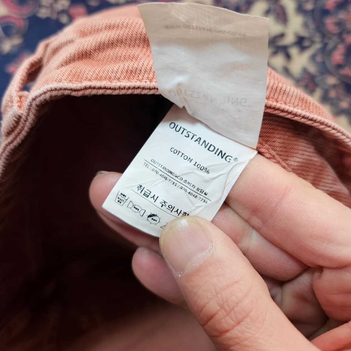 아웃스탠딩 피그먼트 워시드 레귤러핏 데님팬츠 34 size 상품이미지7