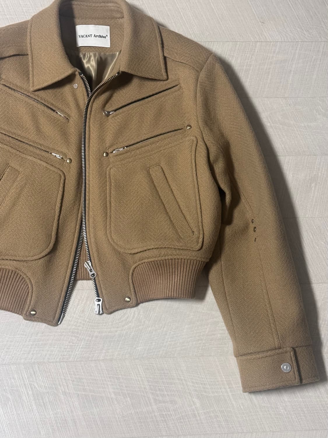 베이컨트아카이브 데렉 울 블루종 베이지 M 상품이미지4