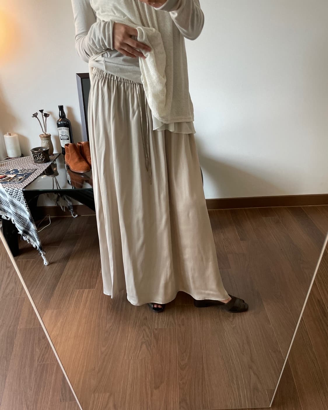 silk long skirt 상품이미지7