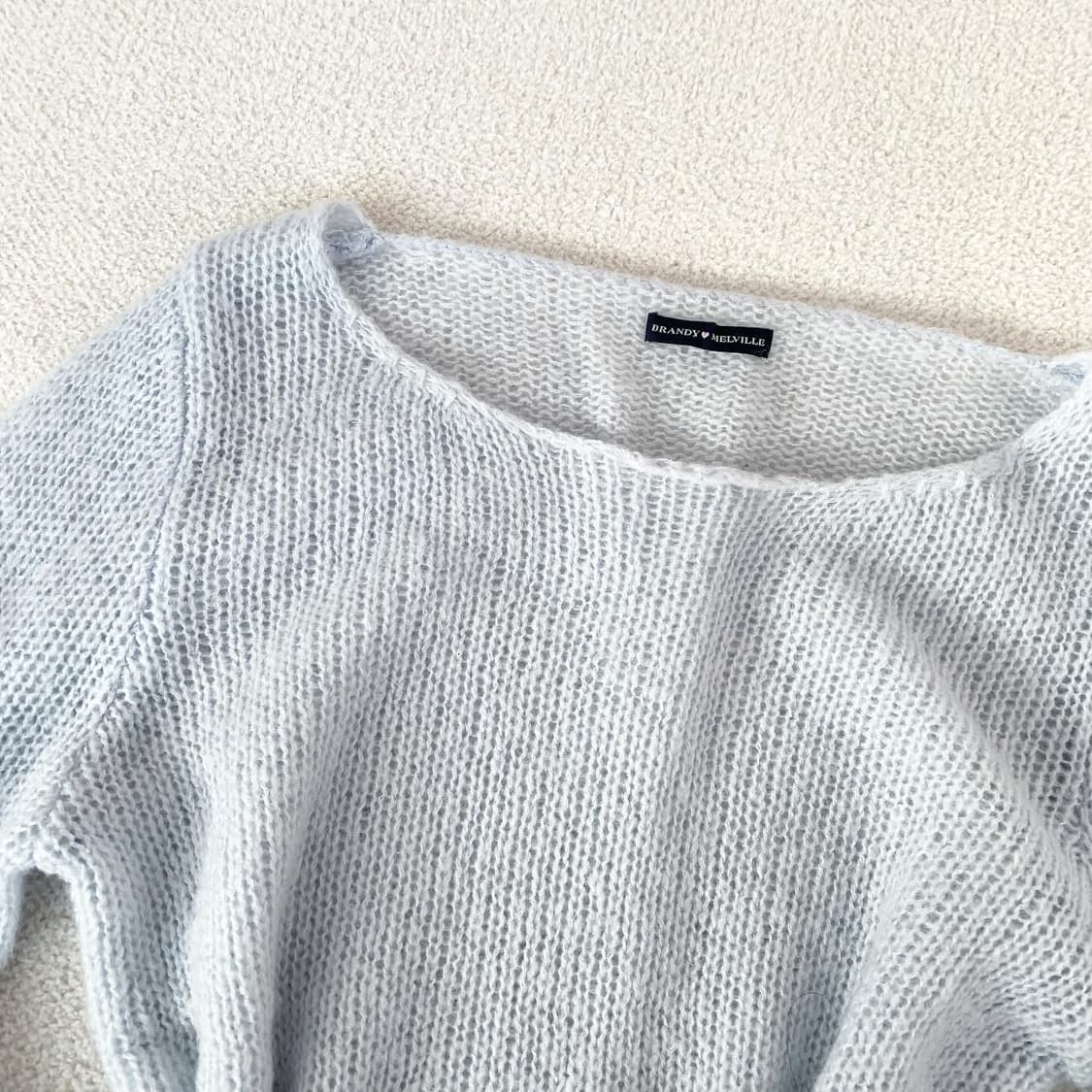 브랜디멜빌 베이비블루 여리핏 니트 상품이미지2