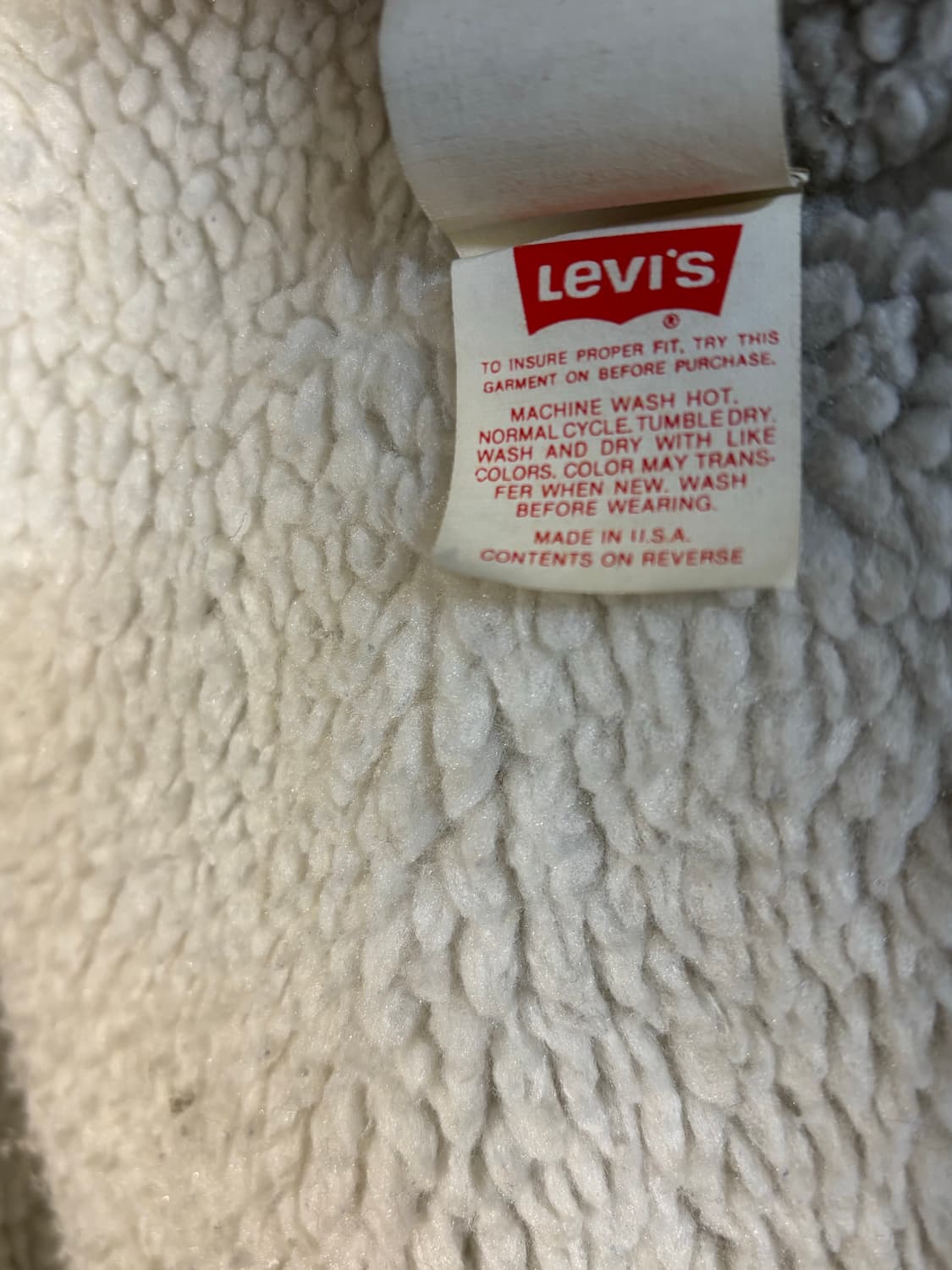 90s USA 리바이스 빈티지 쉐르파 자켓 중청 데님자켓 상품이미지6