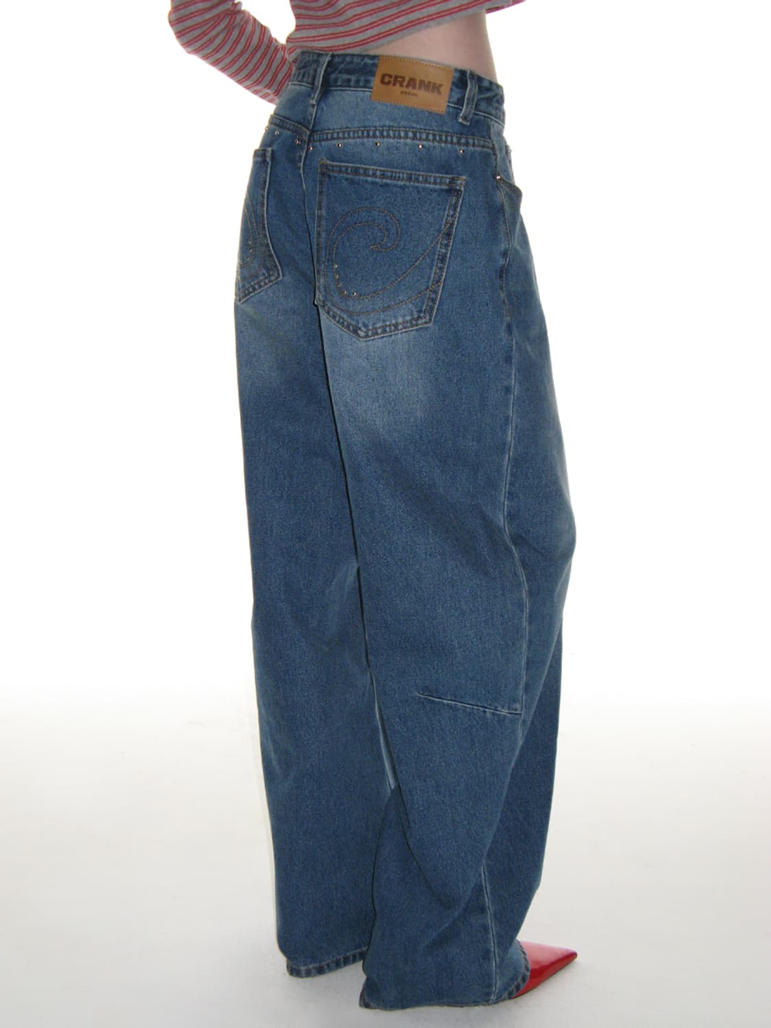 STUD WIDE JEANS_BLUE  상품이미지6