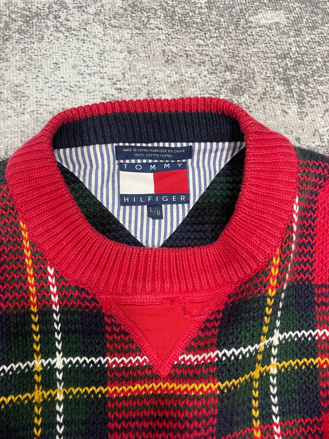 90‘s TOMMY 헤비코튼 니트 상품이미지1