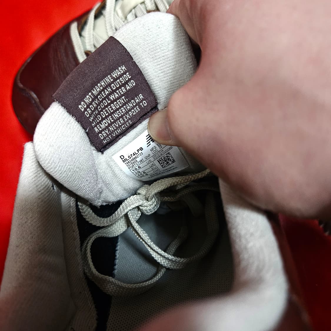 뉴발란스 No. 574 레더 다크 브라운 285 size 상품이미지9