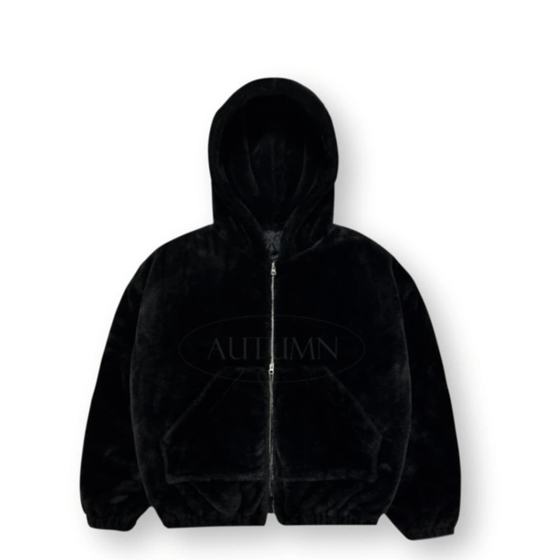 밍크 퍼 후드 집업 패딩 상품이미지1