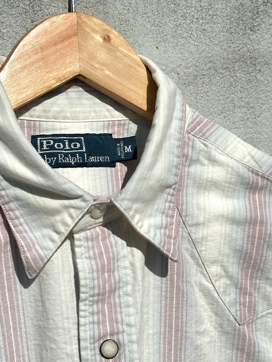 [M] 90s 폴로 랄프로렌 스트라이프 웨스턴 셔츠 상품이미지3