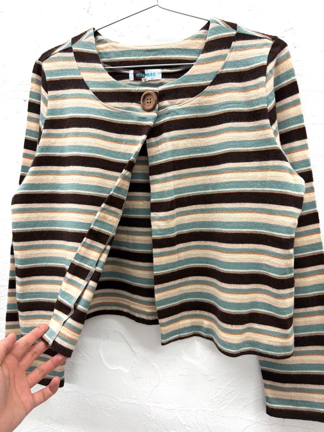 micmac 스트라이프 버튼 슬릿 니트 탑 상품이미지2