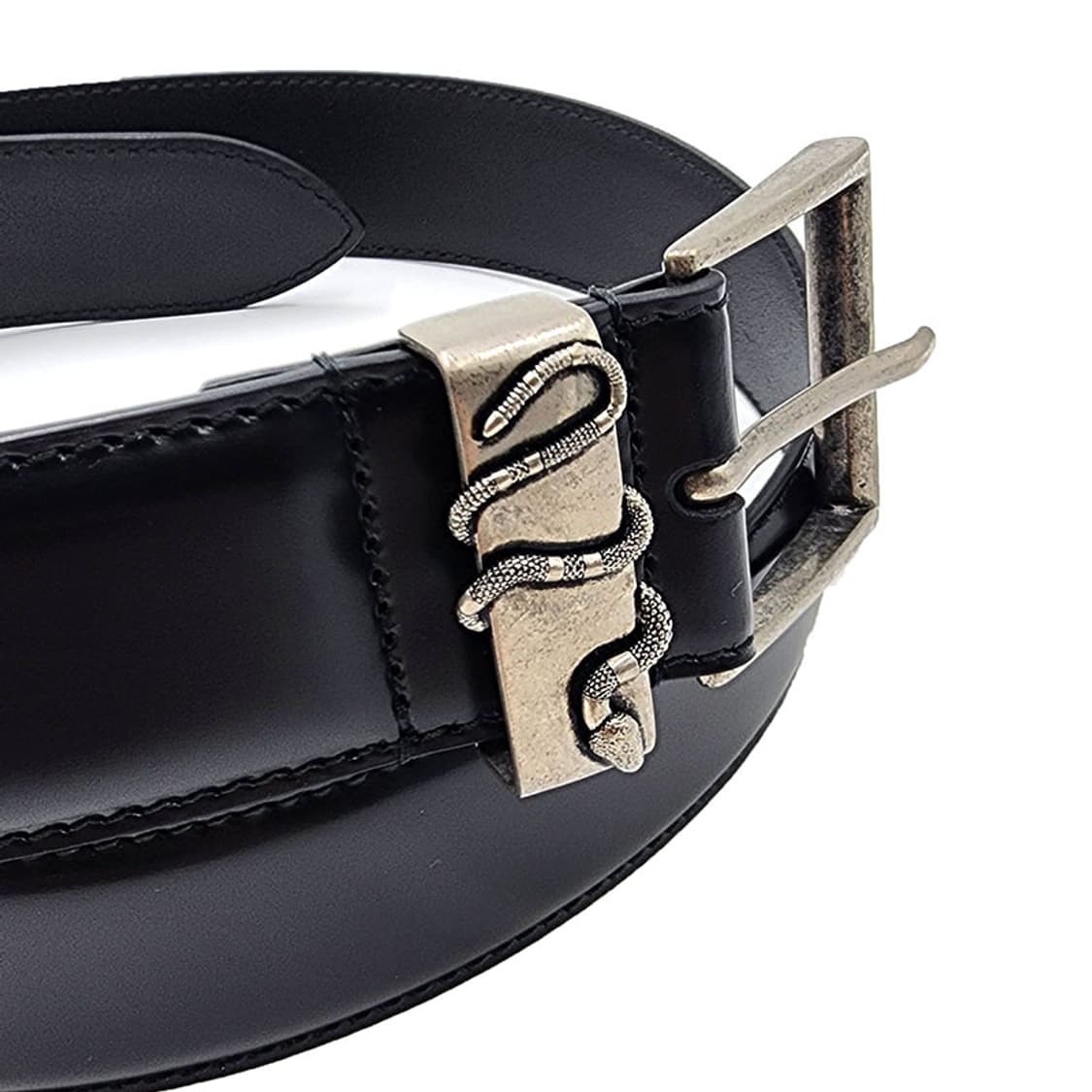 구찌 블랙 남성 스네이크 버클 벨트 495123 상품이미지5