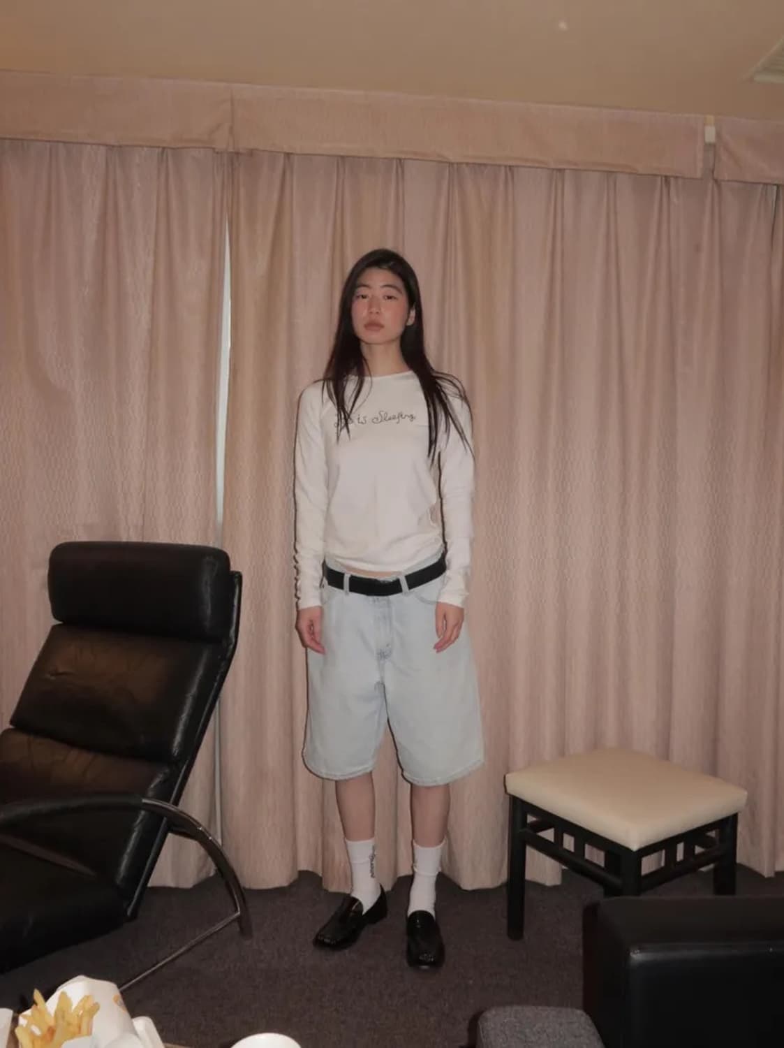 He is sleeping tee shirt (White) 상품이미지2