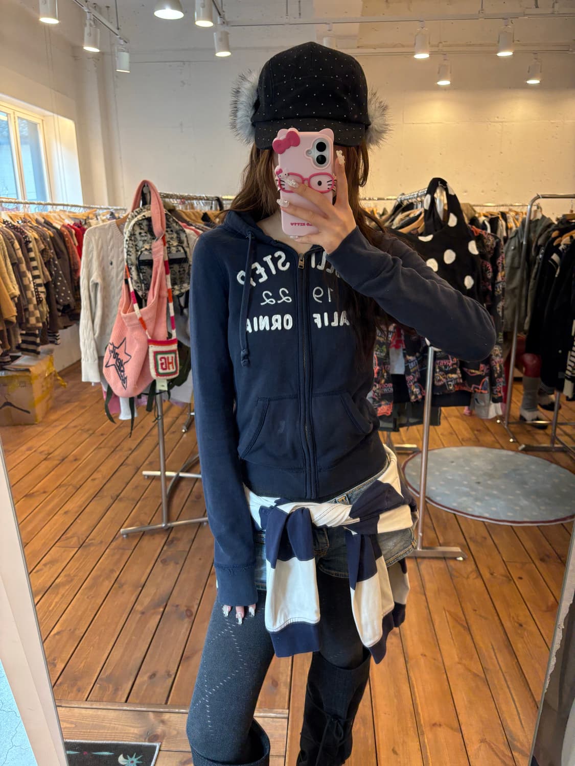 홀리스터 네이비 후드집업 상품이미지3