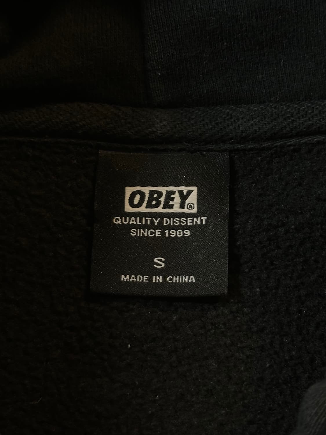 오베이 OBEY 스펠아웃 박스로고 후드티 블랙 상품이미지4