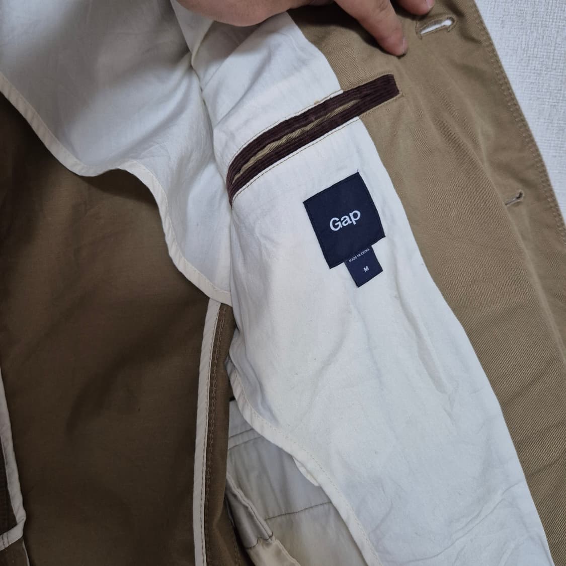 00's gap 올드갭 코튼 블레이저 헌팅자켓 비조 카라 디테일 상품이미지4