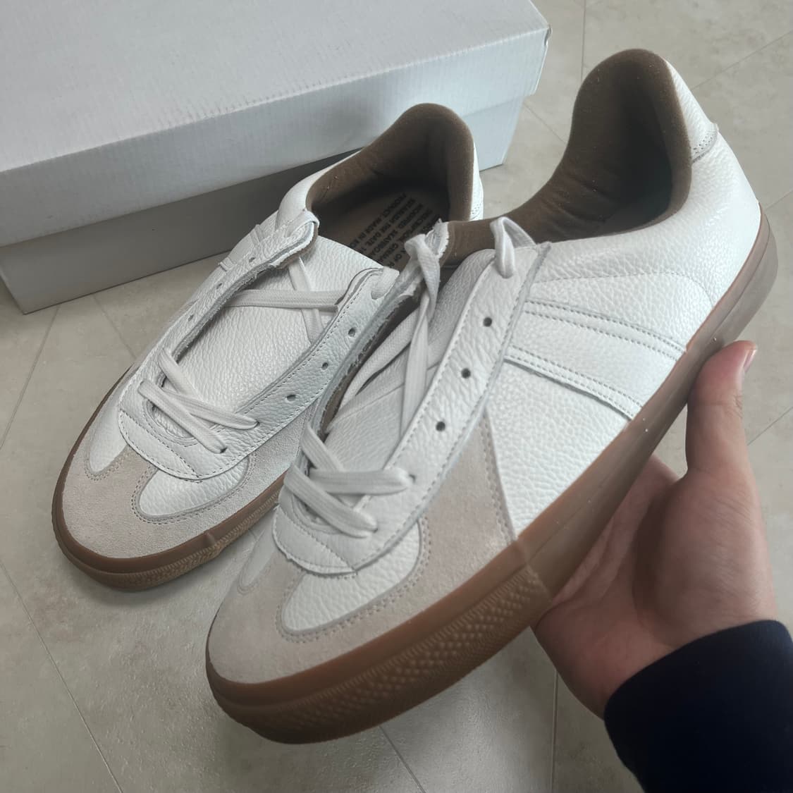 새상품) 리프로덕션오브파운드 독일군 트레이너 4700PL 화이트 상품이미지1