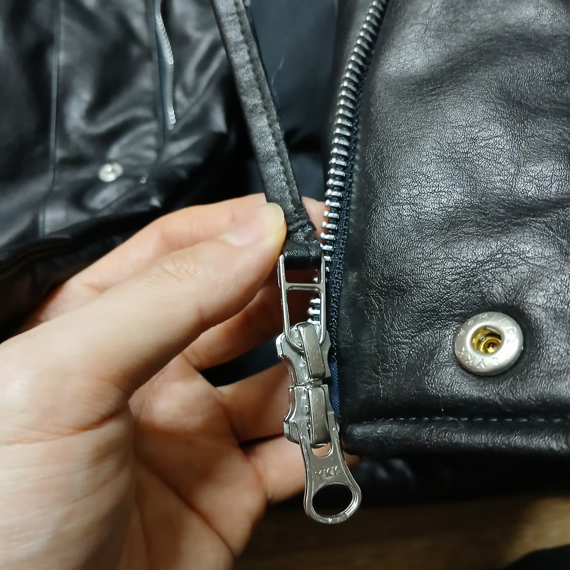 BESlOW 비슬로우 레더 M65 덕다운 패딩 자켓 가죽 상품이미지8