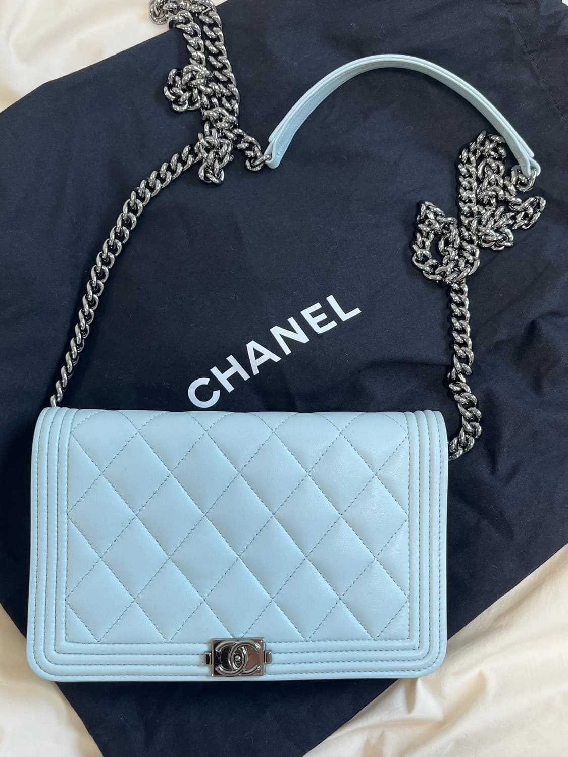 샤넬 보이백 체인 woc 스카이블루 상품이미지1