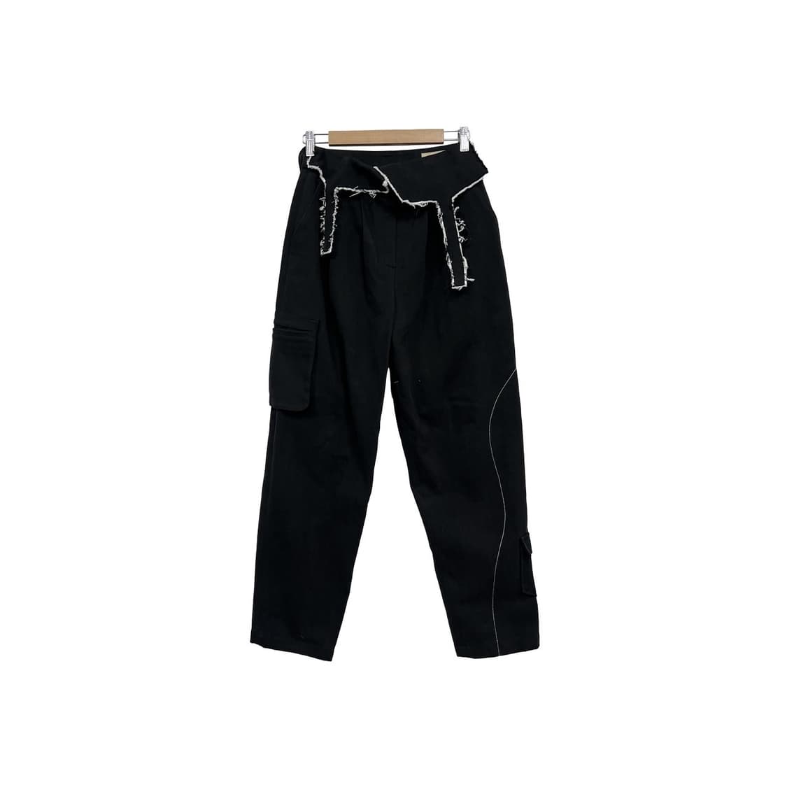 마뗑킴 블록 디테일 스티치 와이드핏 카고 팬츠 상품이미지1