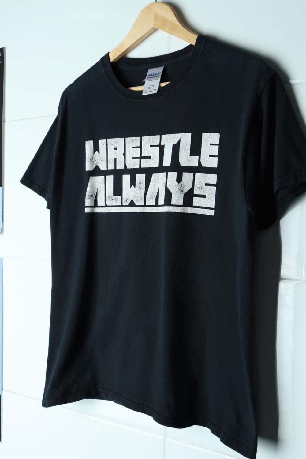 W(XL) 길단 반팔 티셔츠 00S 년대 USA 에이징 블랙-H33309 상품이미지1