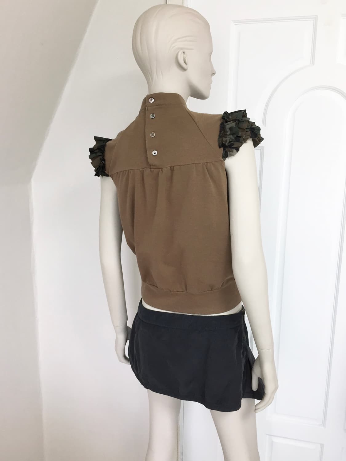 Camoflage Cute Ruffle Sleeve Top 상품이미지3