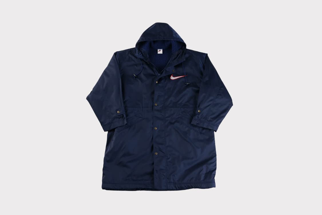 [XL] 90's 나이키 스우시 빅로고 올드스쿨 양털 롱패딩 상품이미지2