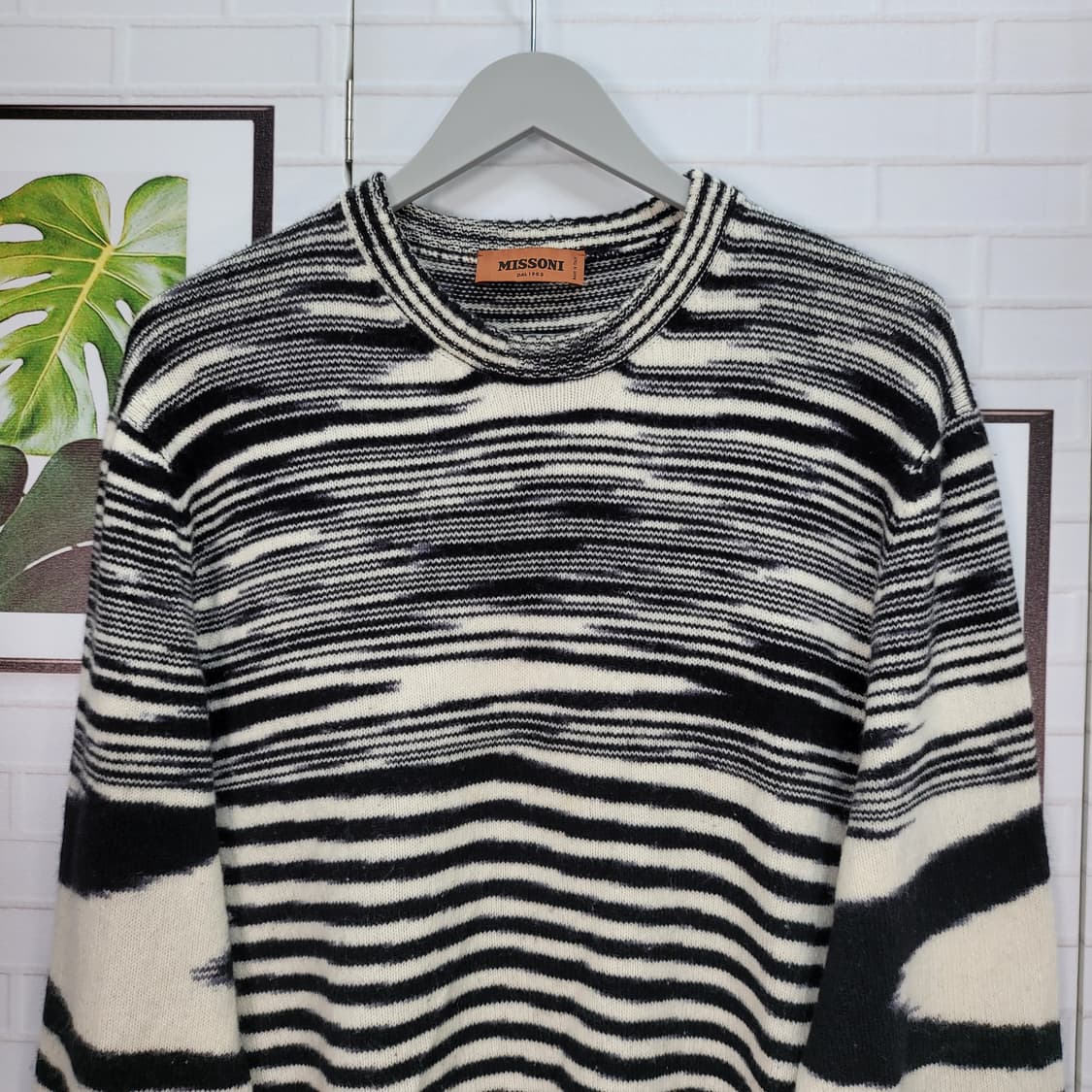MISSONI 미쏘니 스트라이프 니트 울 스웨터 이태리 제품 52 사이즈 상품이미지2