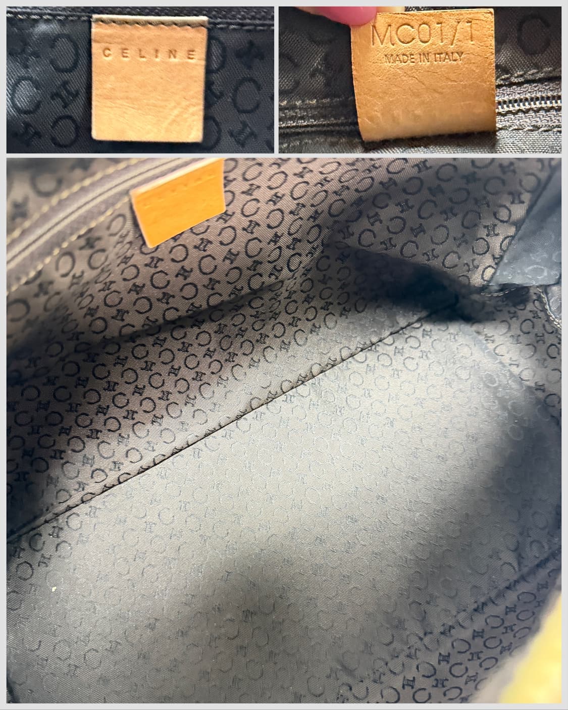 셀린느 C 블라종 엠보싱 스웨이드 보스턴백 상품이미지8