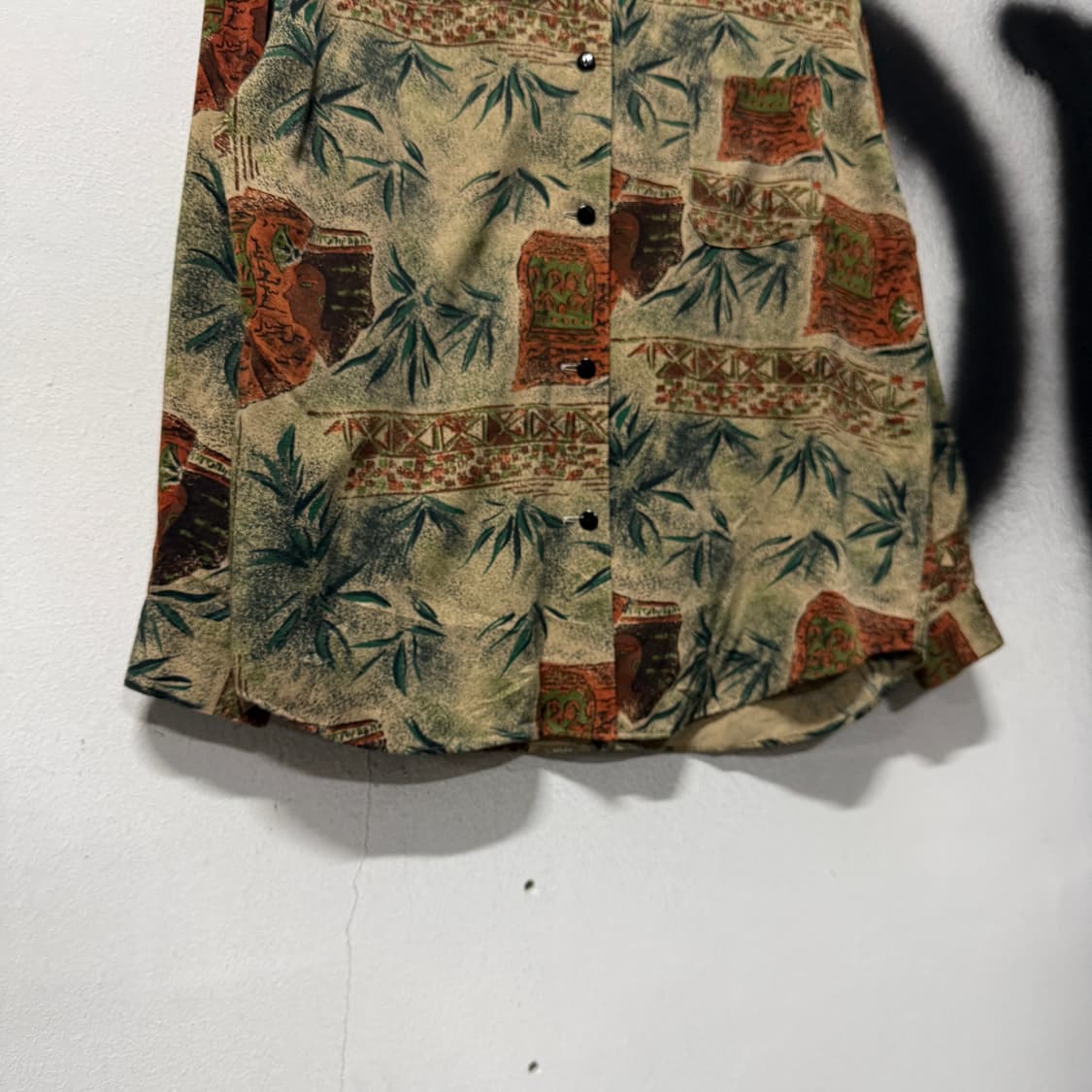 VTG 빈티지 하와이안 패턴 카라 긴팔 셔츠 상품이미지4