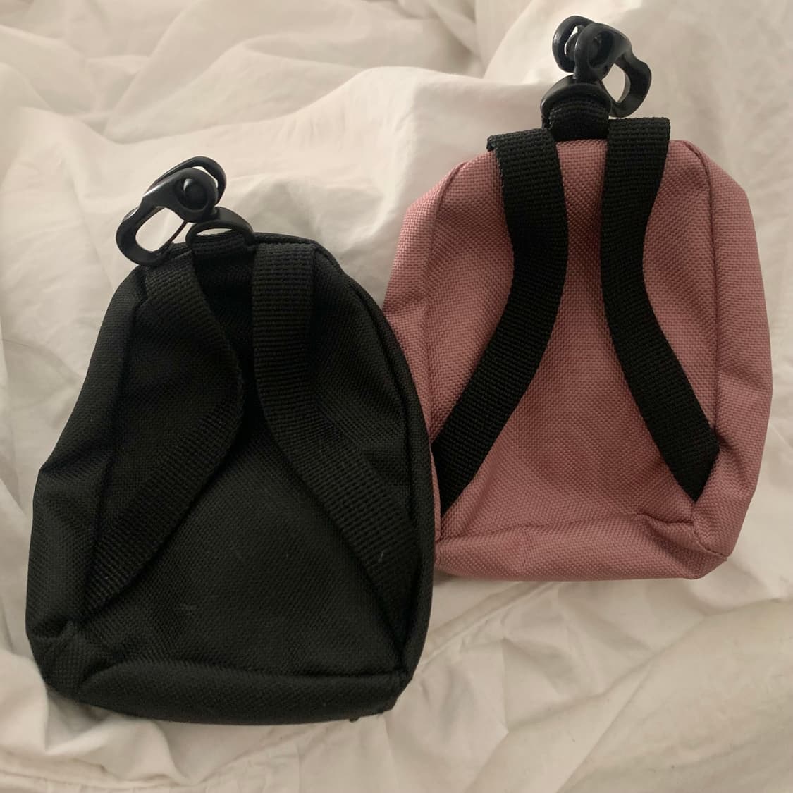 키링 무인양품 무지 발수 미니 륙색 백팩 파우치 핑크 블랙 두개 일괄 상품이미지10