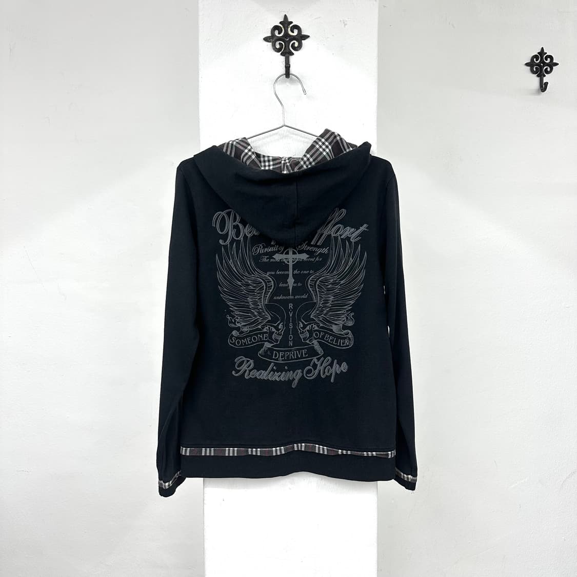 Skull embroidery punk hood zip 상품이미지5