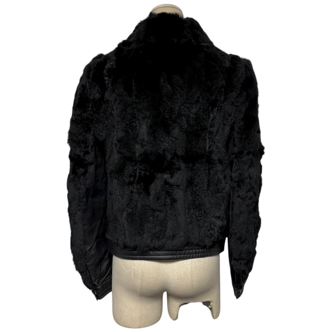 3684 양가죽 토끼털 블랙 퍼자켓 상품이미지4