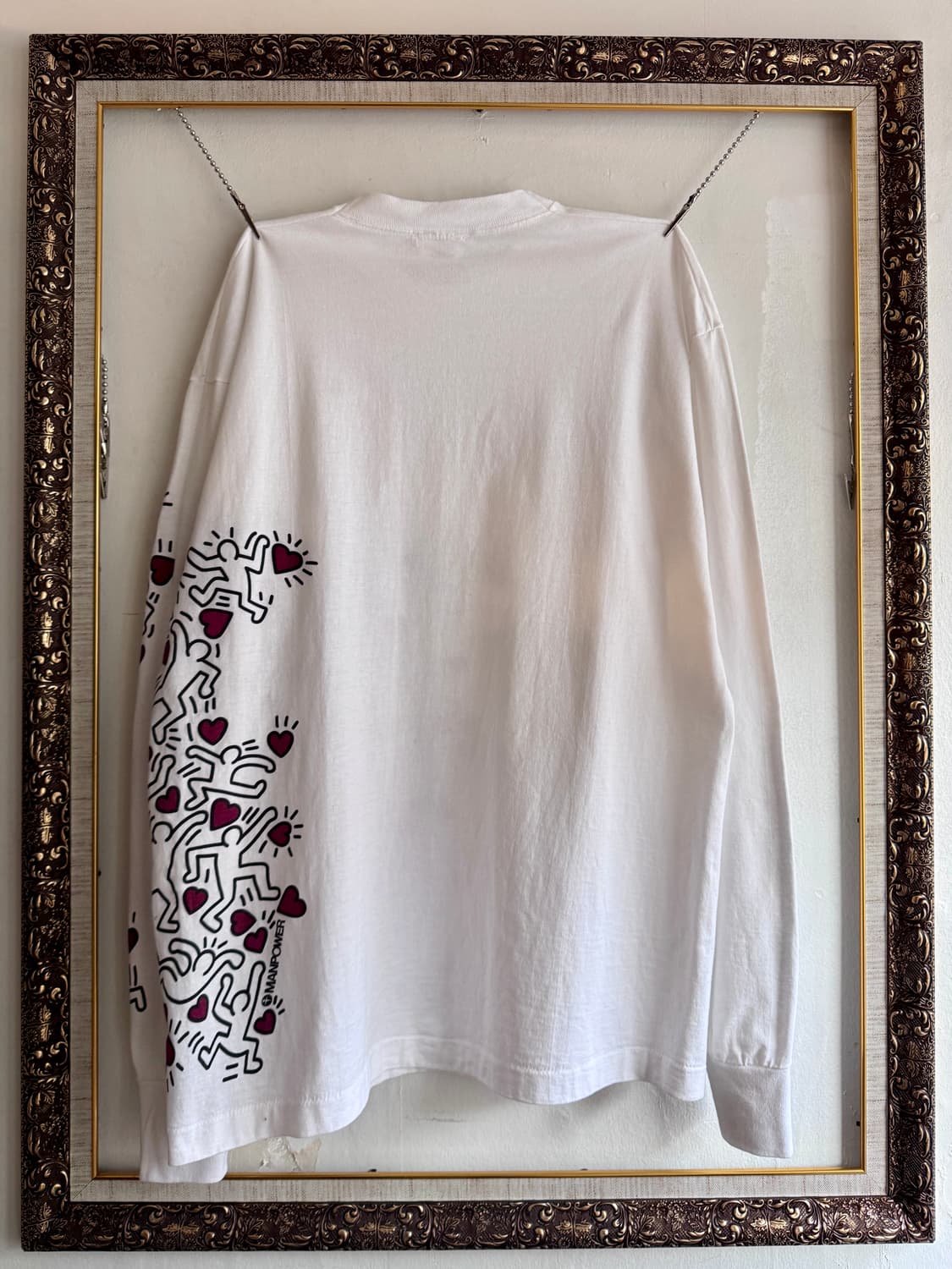 빈티지 90s 키스해링 ‘MANPOWER' 아트 티 롱슬리브 상품이미지2