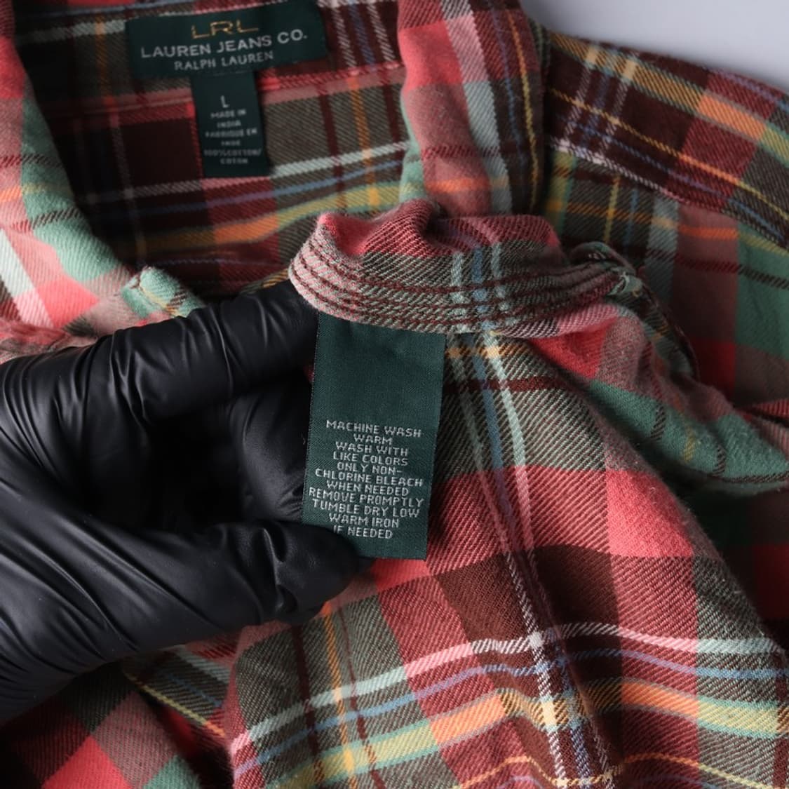 로렌 진스 랄프로렌 빈티지 체크 셔츠 L 상품이미지6