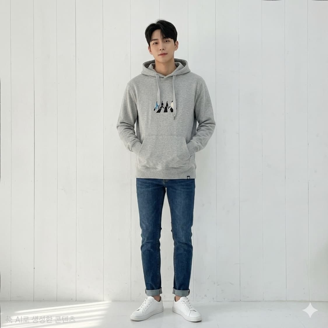 브라바도 더 비틀즈 애비로드 자수 후드티 상품이미지1