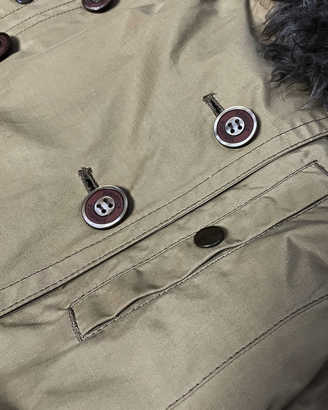 Hysteric Glamour 더블 버튼 트리밍 퍼 자켓  상품이미지7