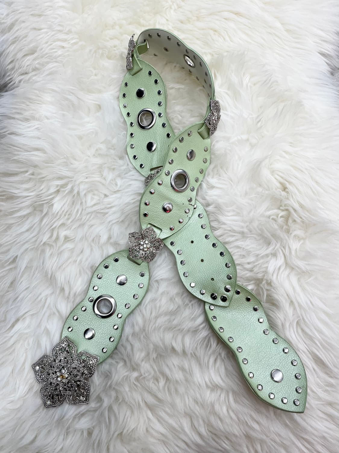 페어리 스터드 큐빅 플라워 벨트 상품이미지5